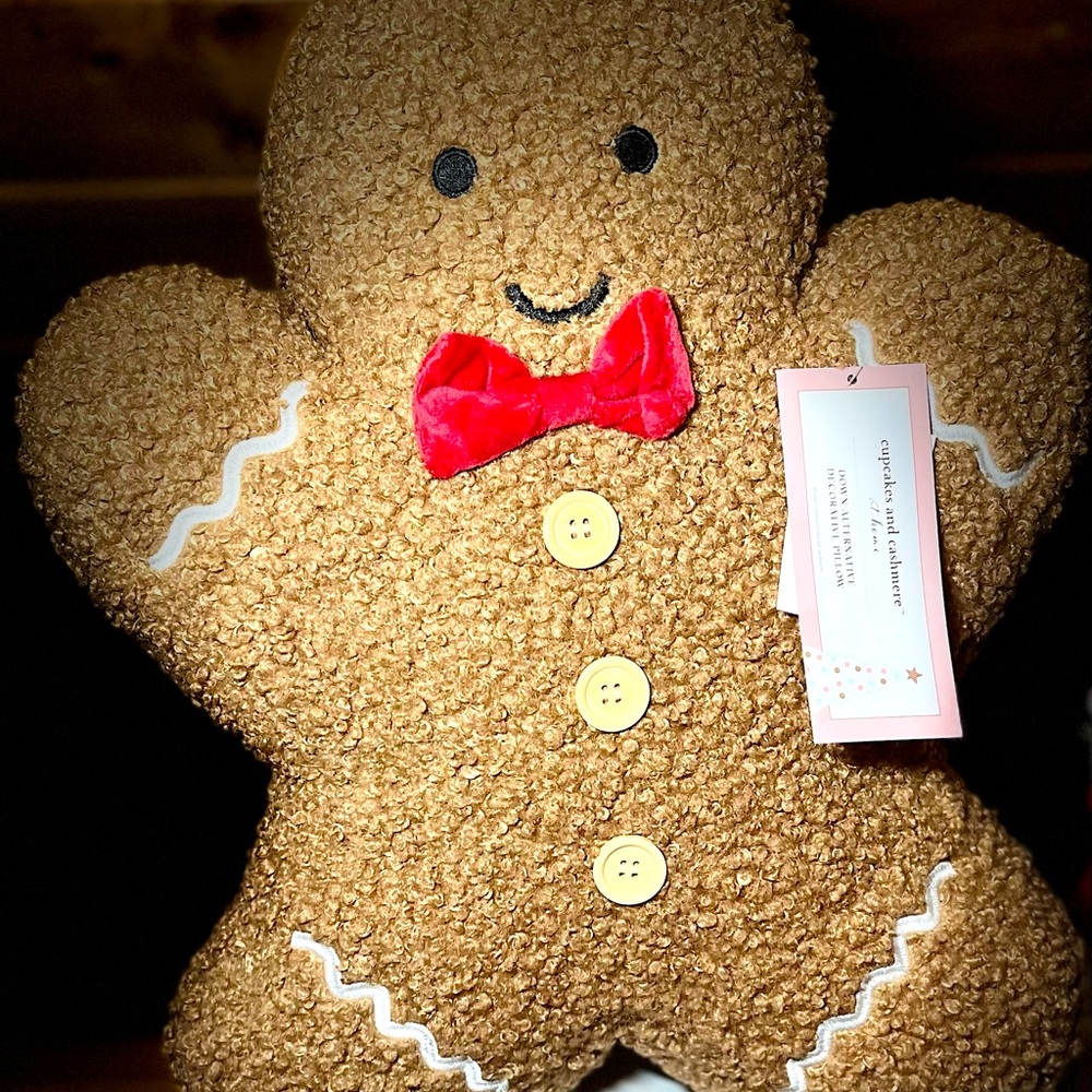 Cupcakes and Cashmere Viral Gingerbread Man Pillow